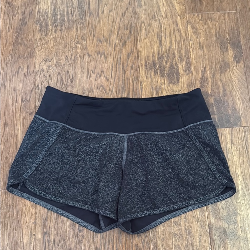 Lululemon Athletica Black and Gray Athletic Shorts
